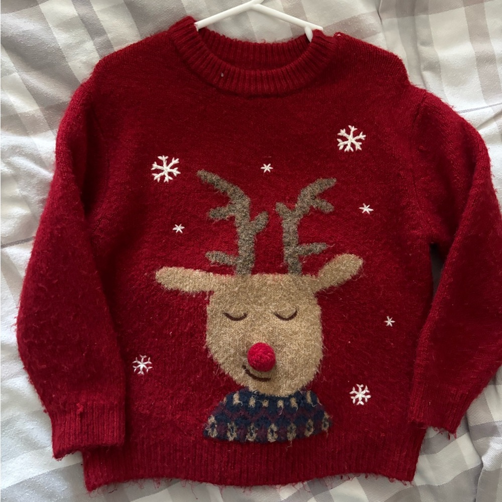 Zara Festive Red Sweater